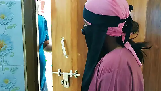 Step-sis hot hijabi collage friend fuck in my room