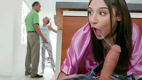 Sneaky Threesome at Parents' House! - PervTeen