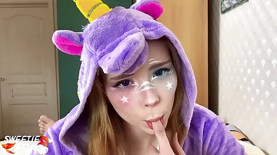 Unicorn Big Ass Blowjob Dick and Hard Fuck - POV Cosplay